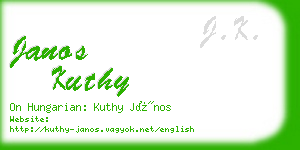 janos kuthy business card